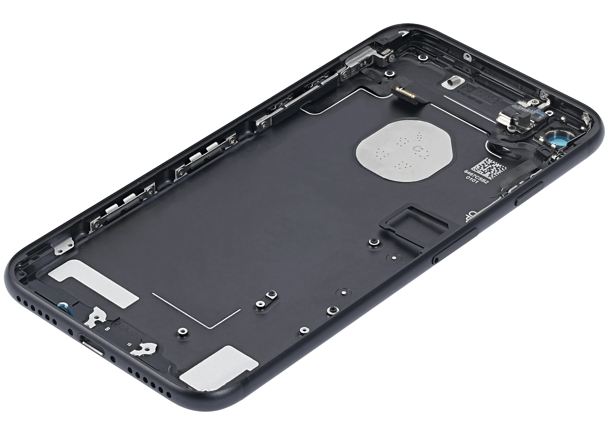 Back Housing W/ Small Components Pre-Installed For iPhone 7 (Pull) (Matte Black)