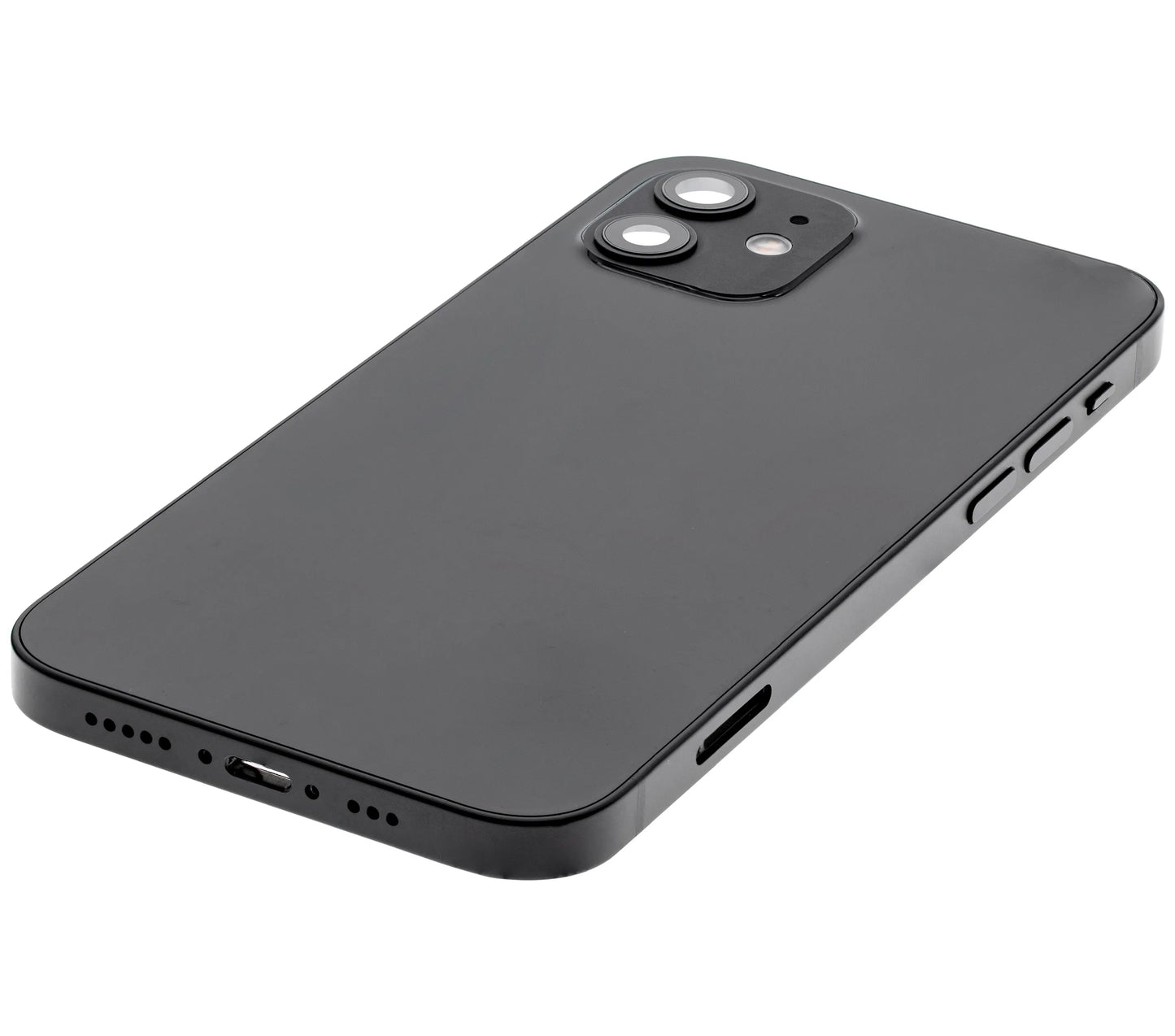 Back Housing W/ Small Parts For iPhone 12 (US Version) (Pull) (Black)
