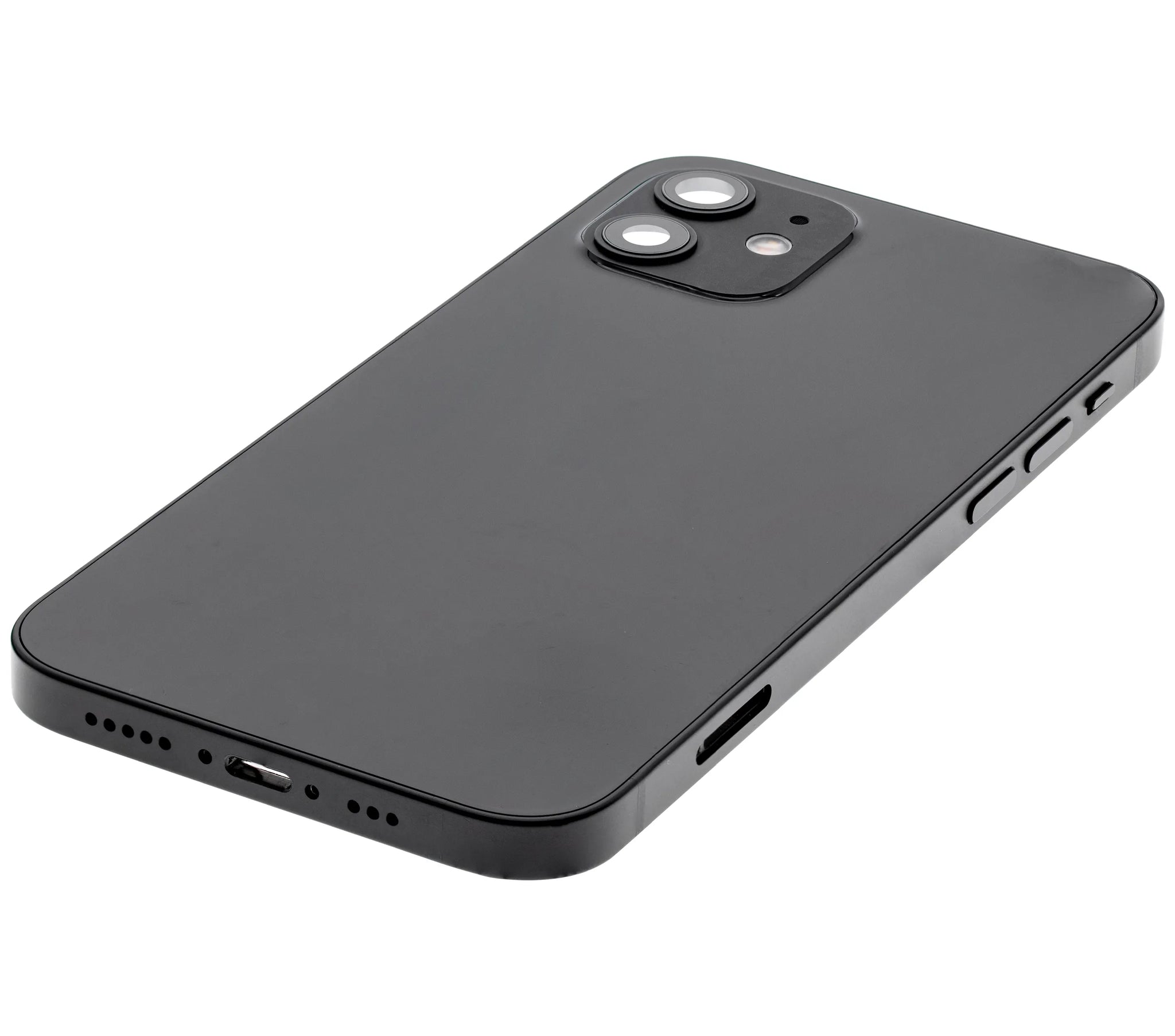 Back Housing W/ Small Parts For iPhone 12 (US Version) (Pull) (Black)