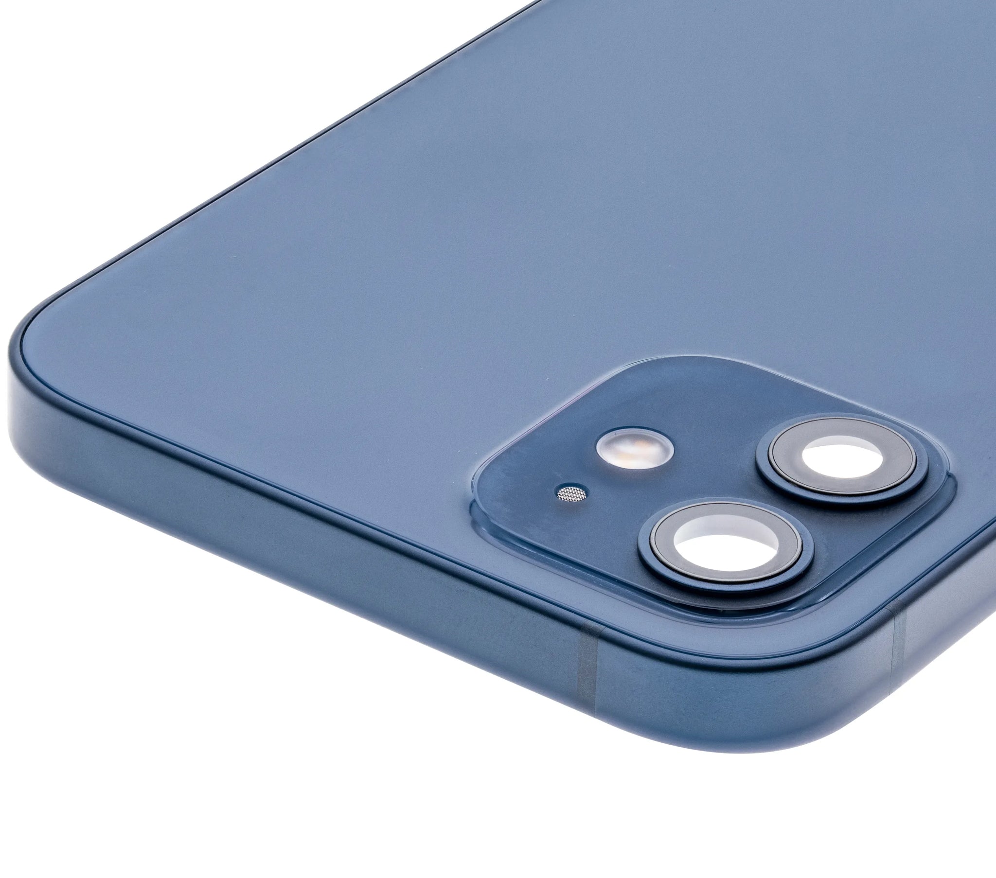 Back Housing W/ Charging Port Flex & Small Parts For iPhone 12 (US Version) (Used OEM) (Pull) (Blue)