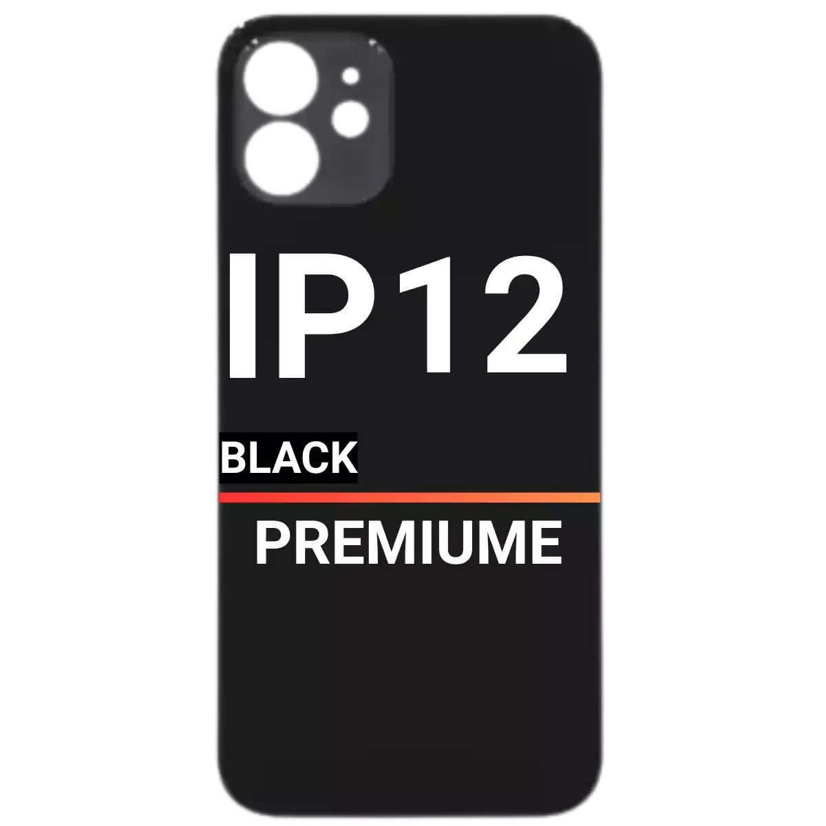 Back Glass Compatible For Apple iPhone 12(Pull) (Black)