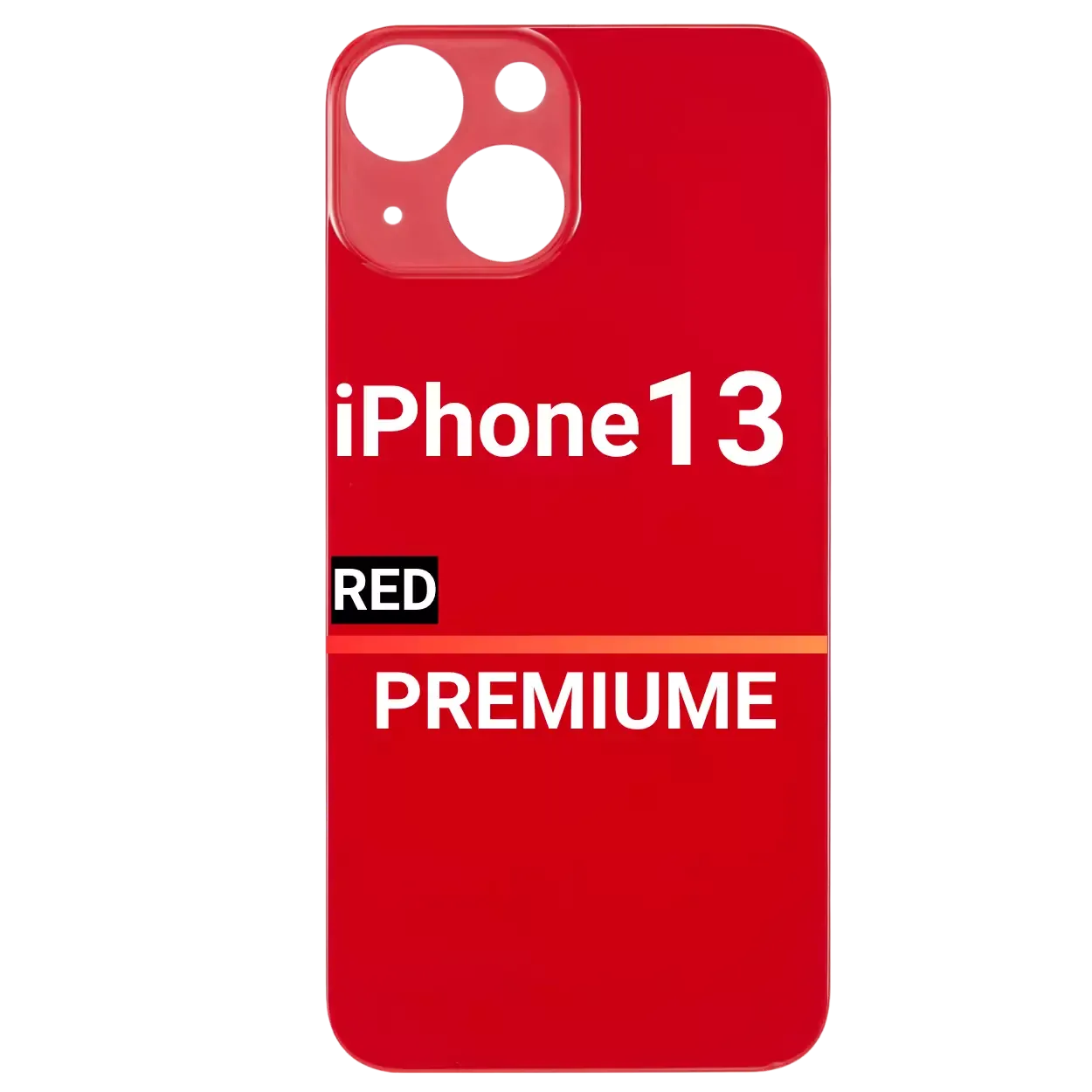 Back Glass Compatible For Apple iPhone 13 (Pull) (Red)