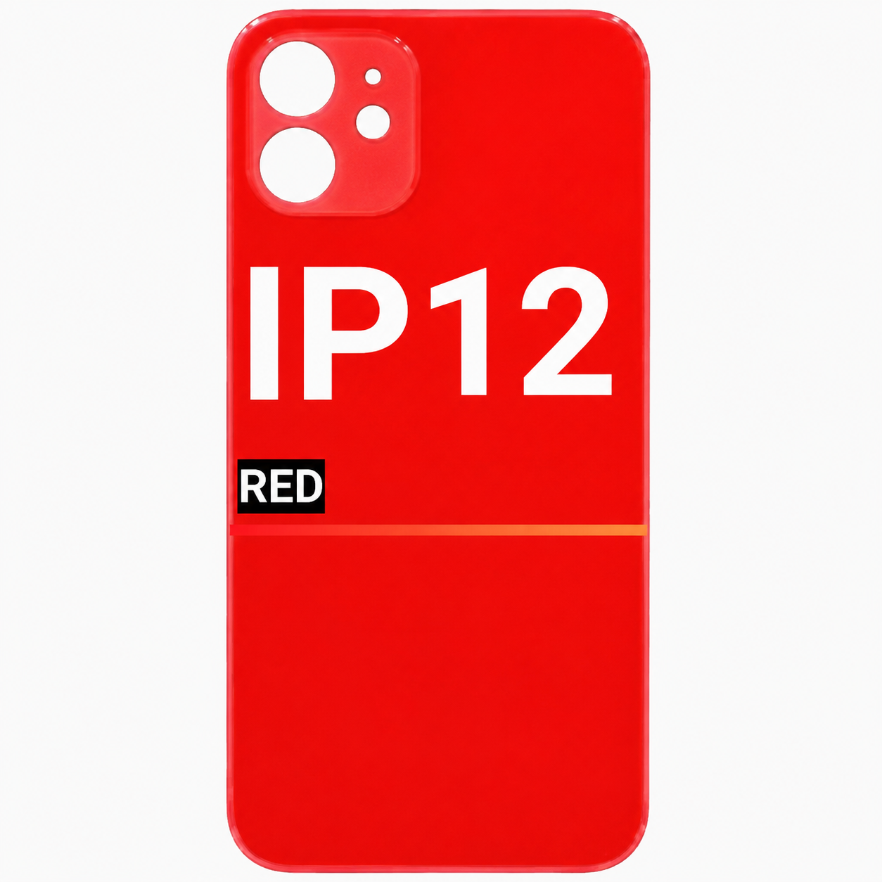 Back Glass Compatible For Apple iPhone 12 (Pull) (Red)