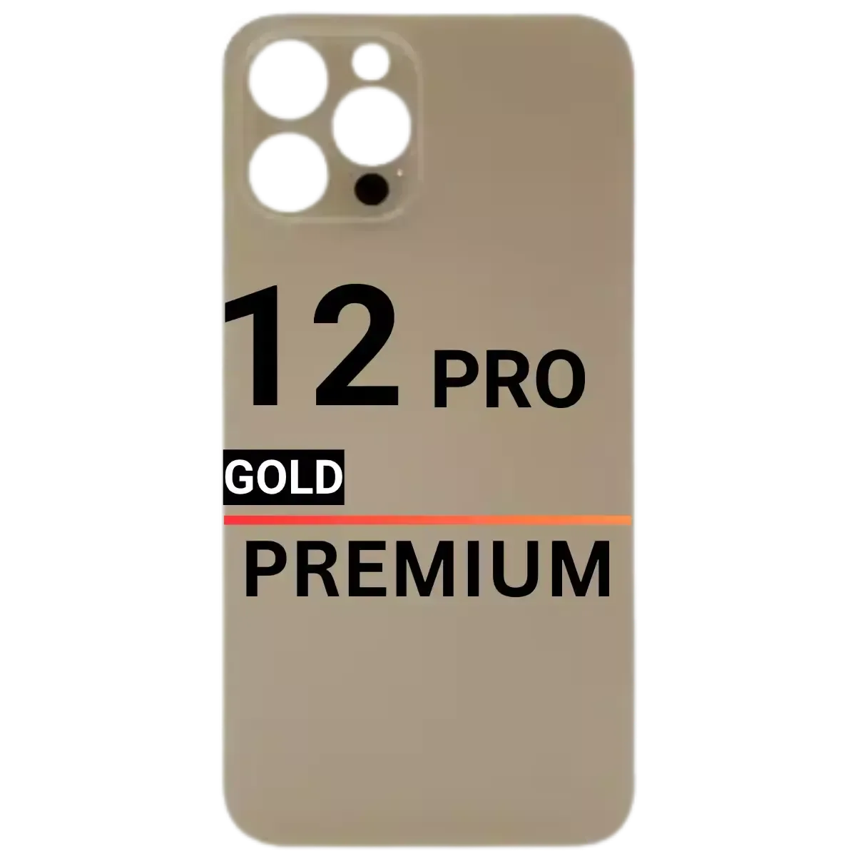 Back Glass Compatible For Apple iPhone 12 Pro (Pull) (Gold)