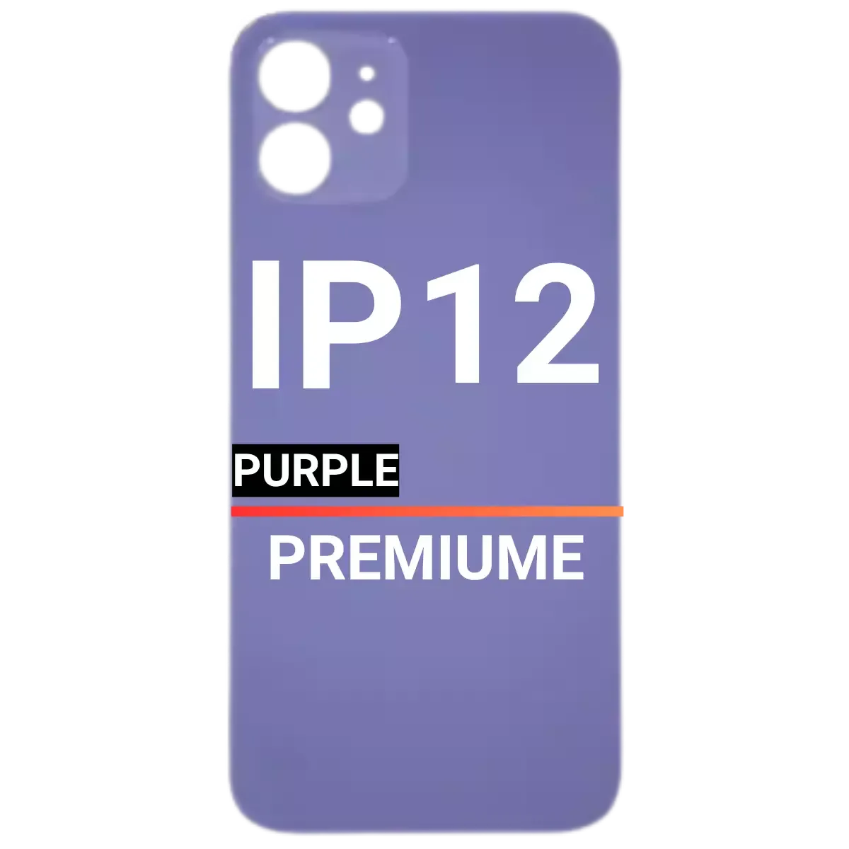 Back Glass Compatible For Apple iPhone 12(Pull)(Purple)