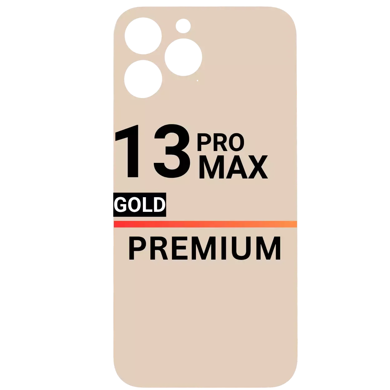 Back Glass Compatible For Apple iPhone 13 Pro Max (Pull) (Gold)