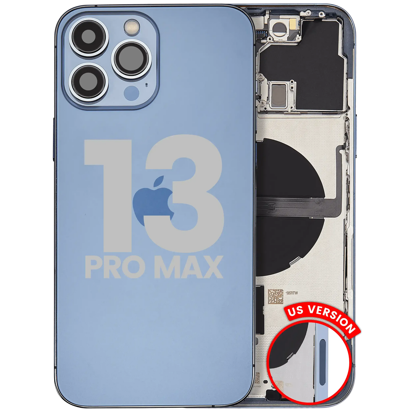 Back Housing W/ Small Parts For iPhone 13 Pro Max (US Version) (Pull) (Sierra Blue)
