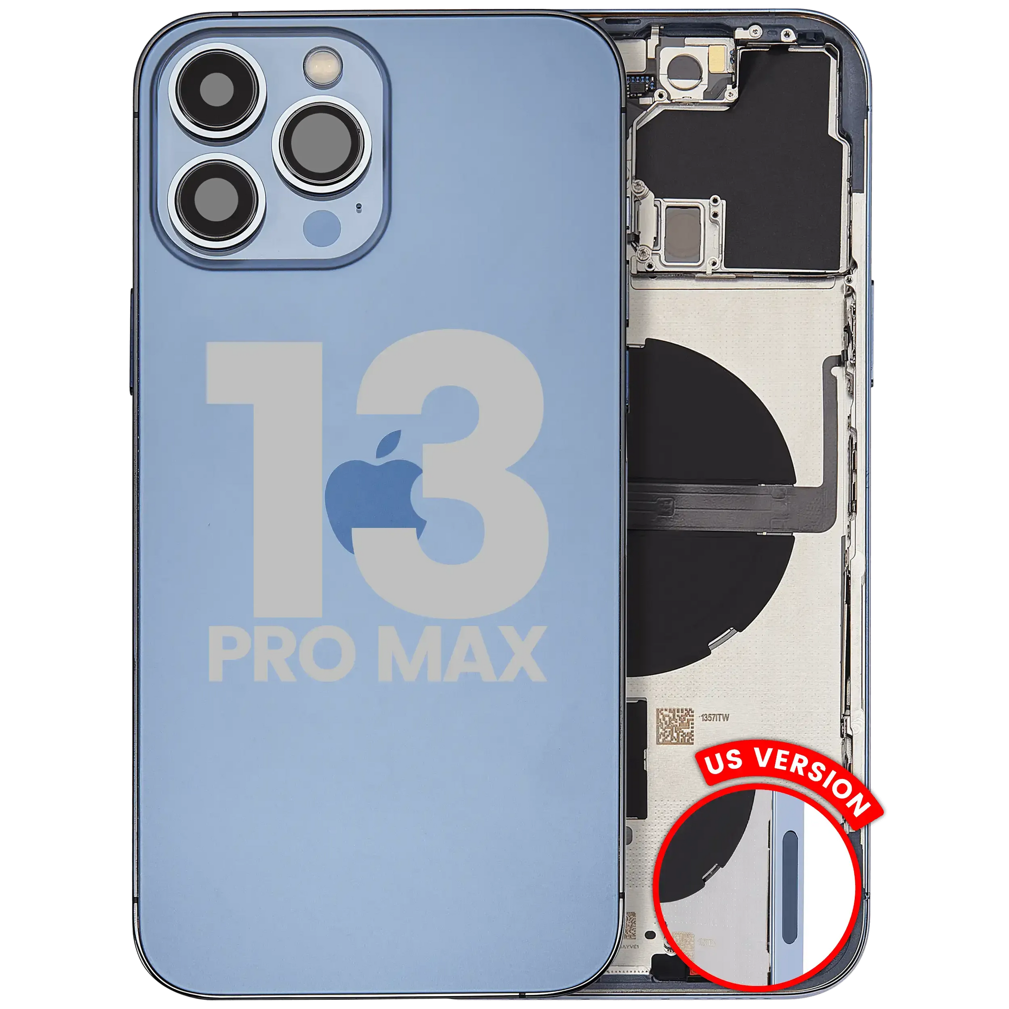 Back Housing W/ Small Parts For iPhone 13 Pro Max (US Version) (Pull) (Sierra Blue)