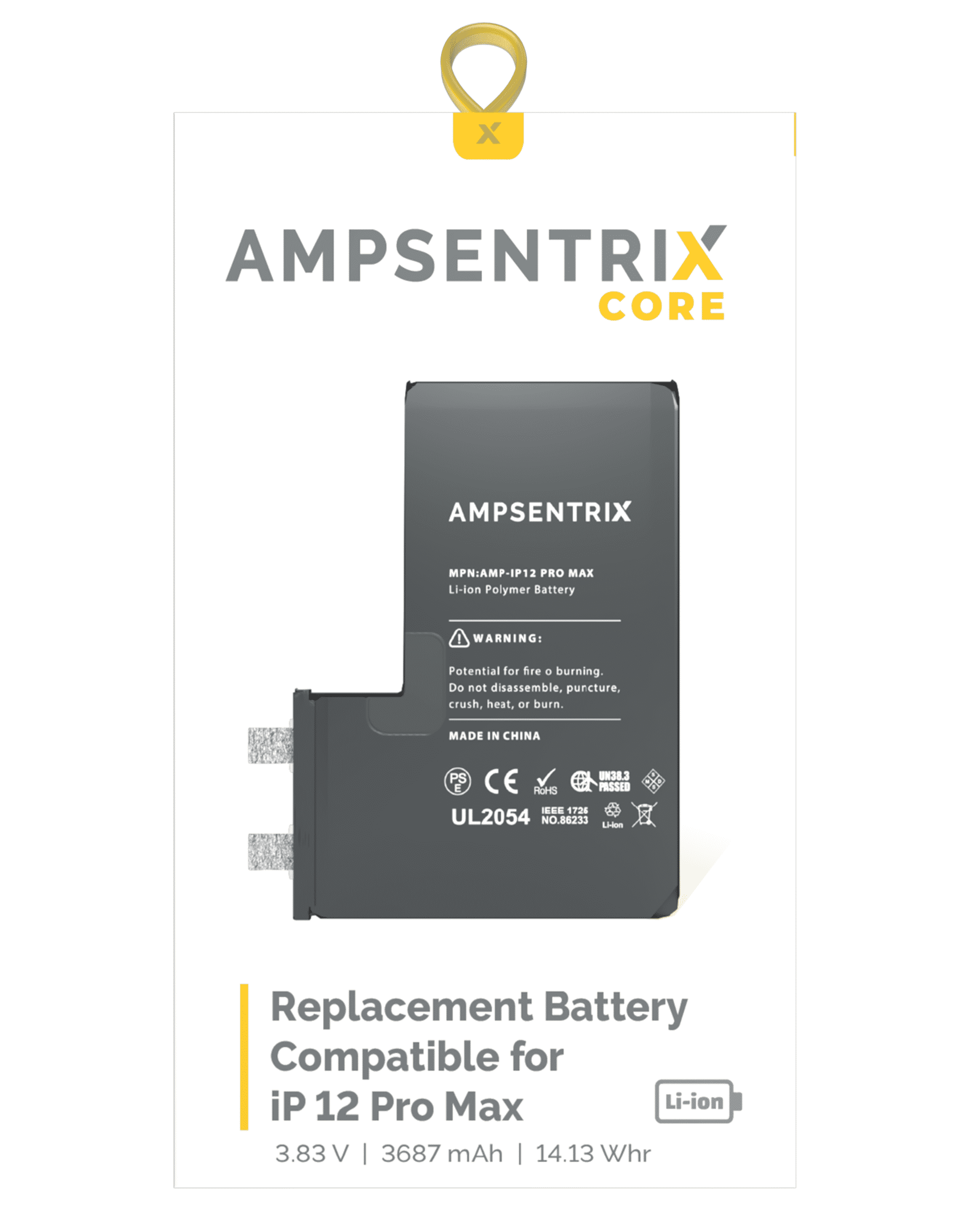 Replacement Battery Core For iPhone 12 Pro Max (Spot Welding Required) (Cell)