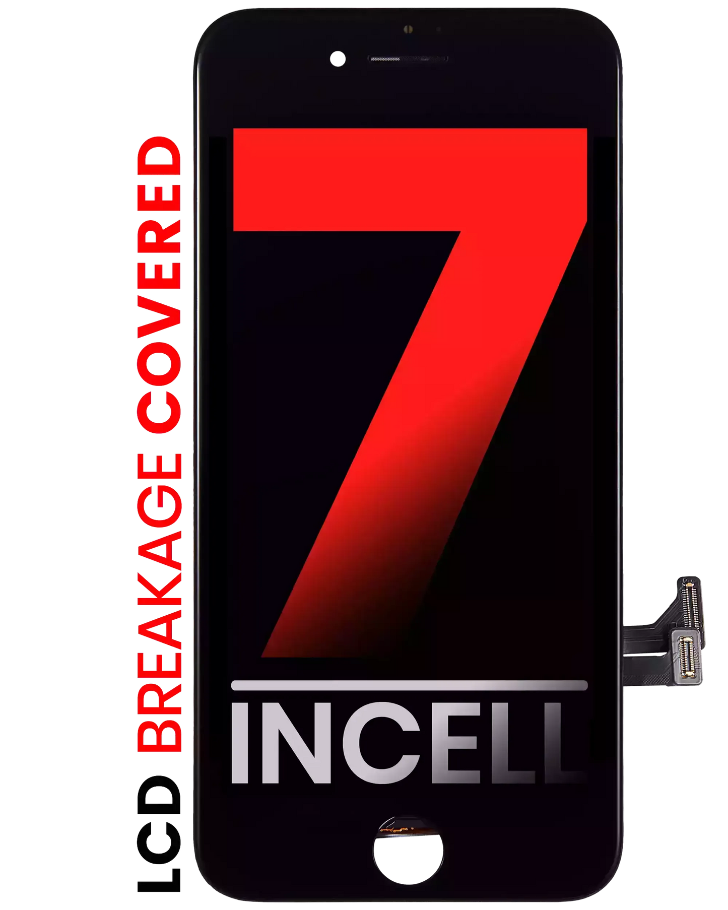 LCD Assembly With Steel Plate For iPhone 7 (Pro LCD) (Black)