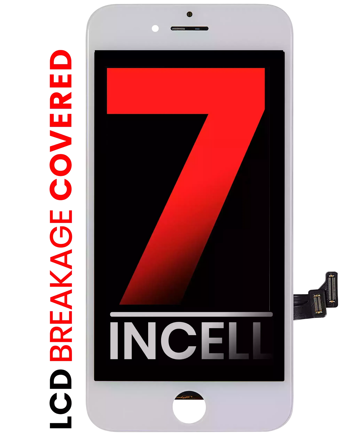 LCD Assembly With Steel Plate For iPhone 7 (Pro LCD) (White)