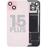 Back Glass w/ MagSafe Magnet & NFC & Flashlight Flex For iPhone 15 Plus (Pull) (Pink)