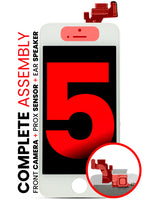 Complete LCD Assembly For iPhone 5 (With Front Camera: Prox Sensor & Ear Speaker) (Incell) (White)