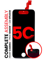 Complete LCD Assembly For iPhone 5C (With Front Camera: Prox Sensor & Ear Speaker) (Incell) (Black)