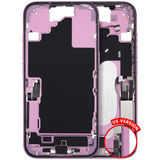 Mid-Frame Housing W/ Charging Port Flex & Small Parts For iPhone 16 (US Version) (Pull) (Pink)