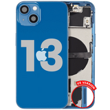 Back Housing W/ Small Parts For iPhone 13 (US Version) (Pull) (Blue)