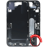 Mid-Frame Housing W/ Charging Port Flex & Small Parts For iPhone 16 (EU / Global Version) (Pull) (Black)