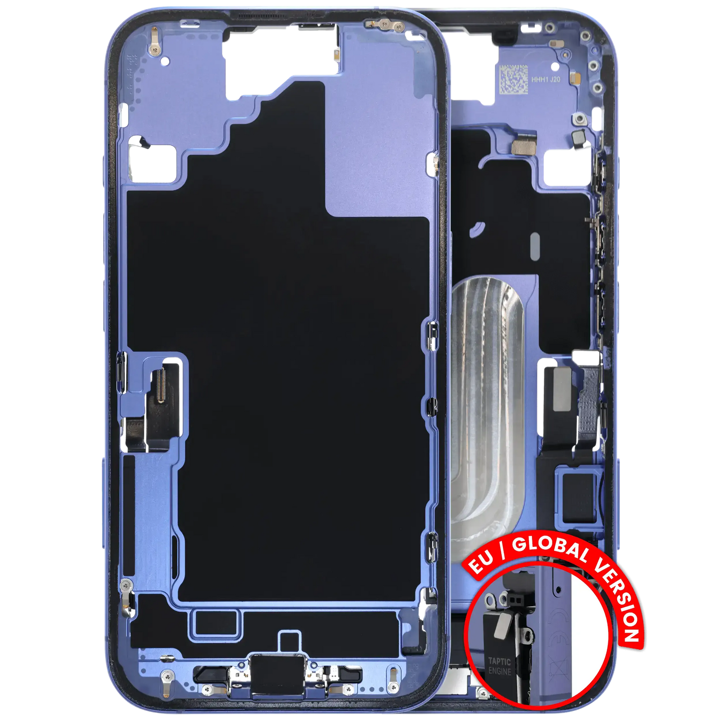 Mid-Frame Housing W/ Charging Port Flex & Small Parts For iPhone 16 (EU / Global Version) (Pull) (Ultramarine)
