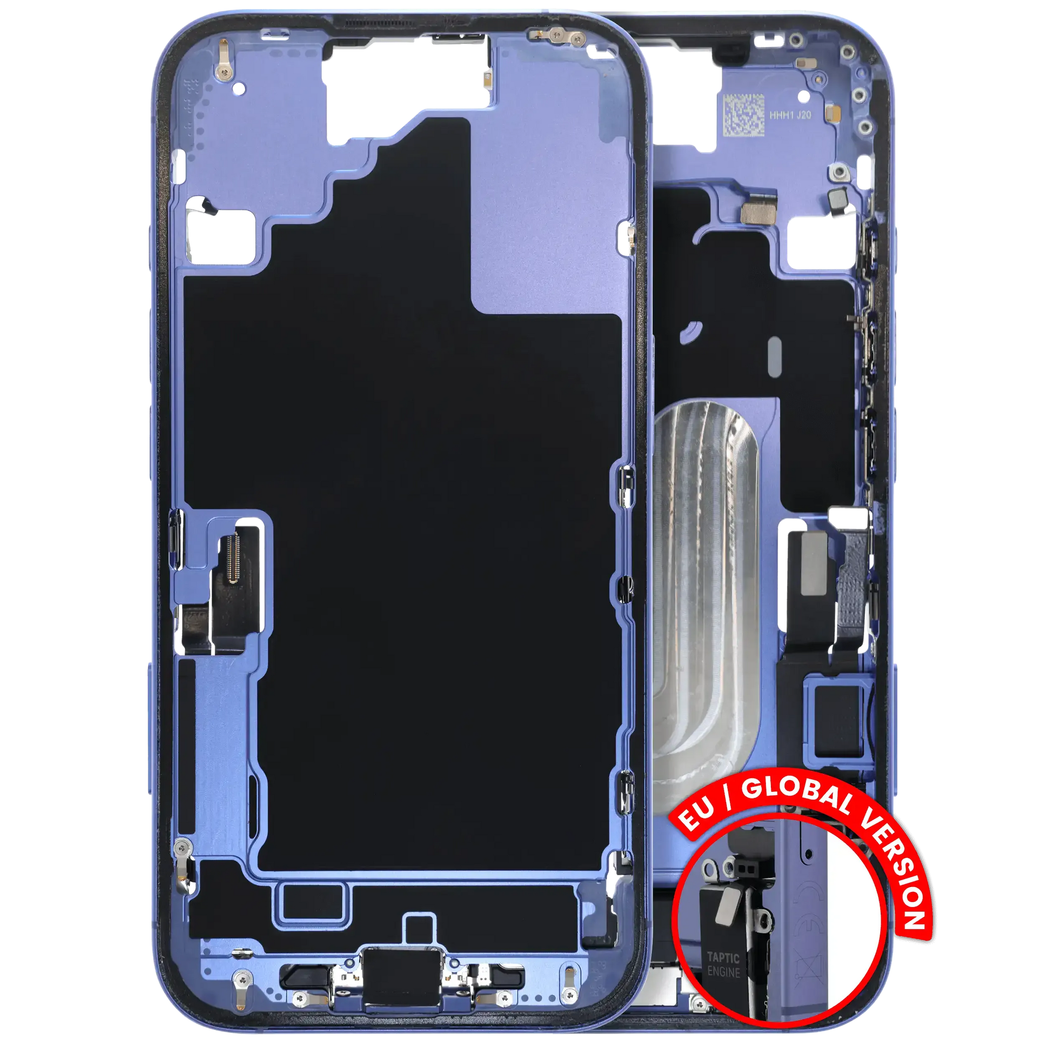 Mid-Frame Housing W/ Charging Port Flex & Small Parts For iPhone 16 (EU / Global Version) (Pull) (Ultramarine)