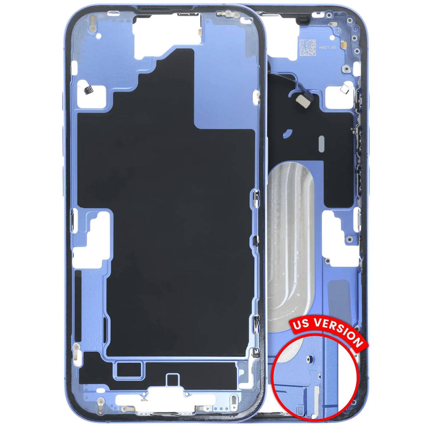 Mid-Frame Housing W/ Small Parts For iPhone 16 (US Version) (Pull) (Ultramarine)