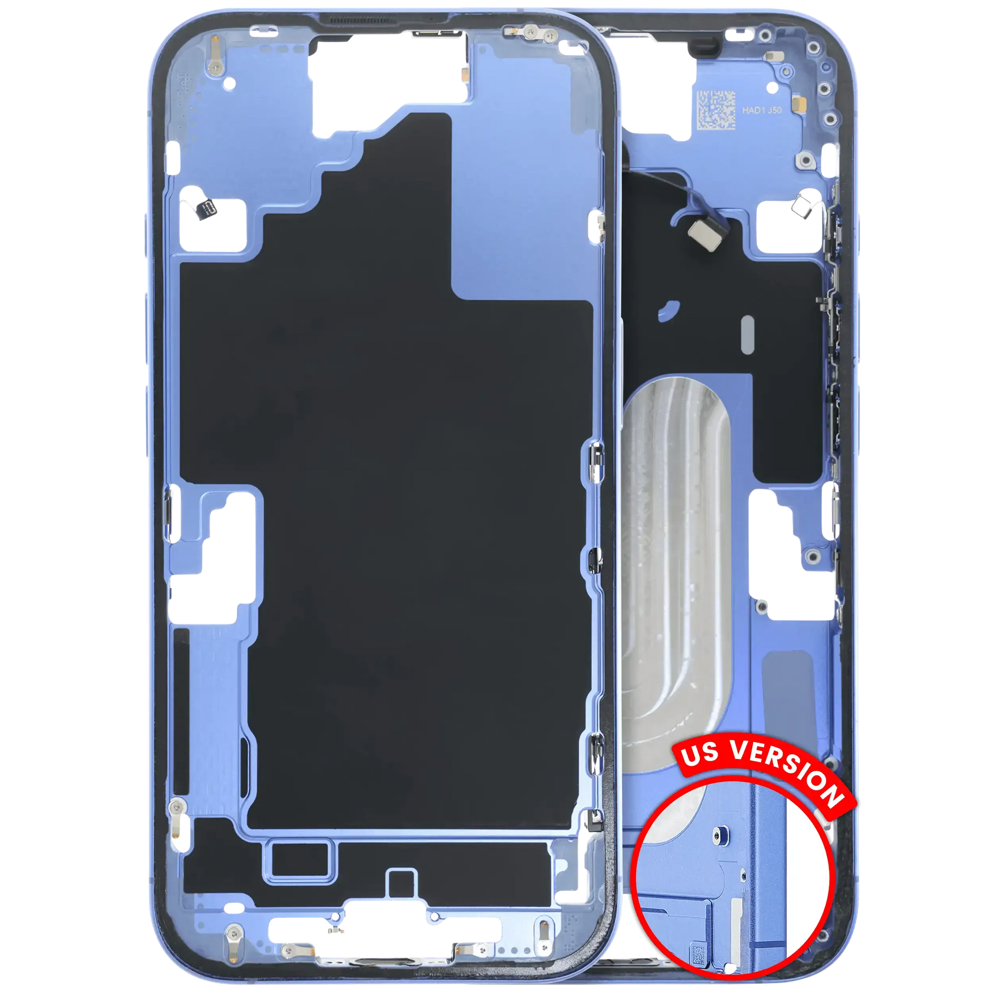 Mid-Frame Housing W/ Small Parts For iPhone 16 (US Version) (Pull) (Ultramarine)