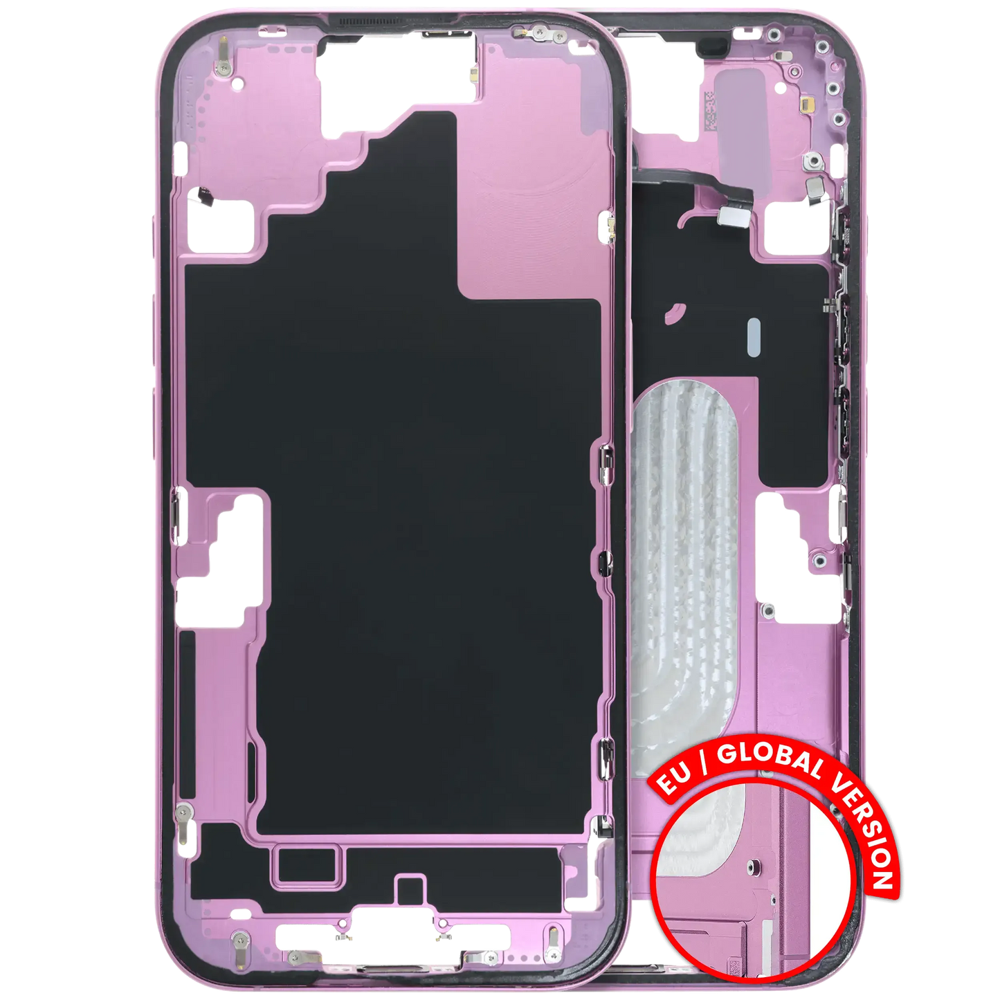 Mid-Frame Housing W/ Small Parts For iPhone 16 (US Version) (Pull) (Pink)