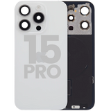 Back Glass w/ MagSafe Magnet & NFC & Flashlight Flex For iPhone 15 Pro (Pull) (White Titanium)