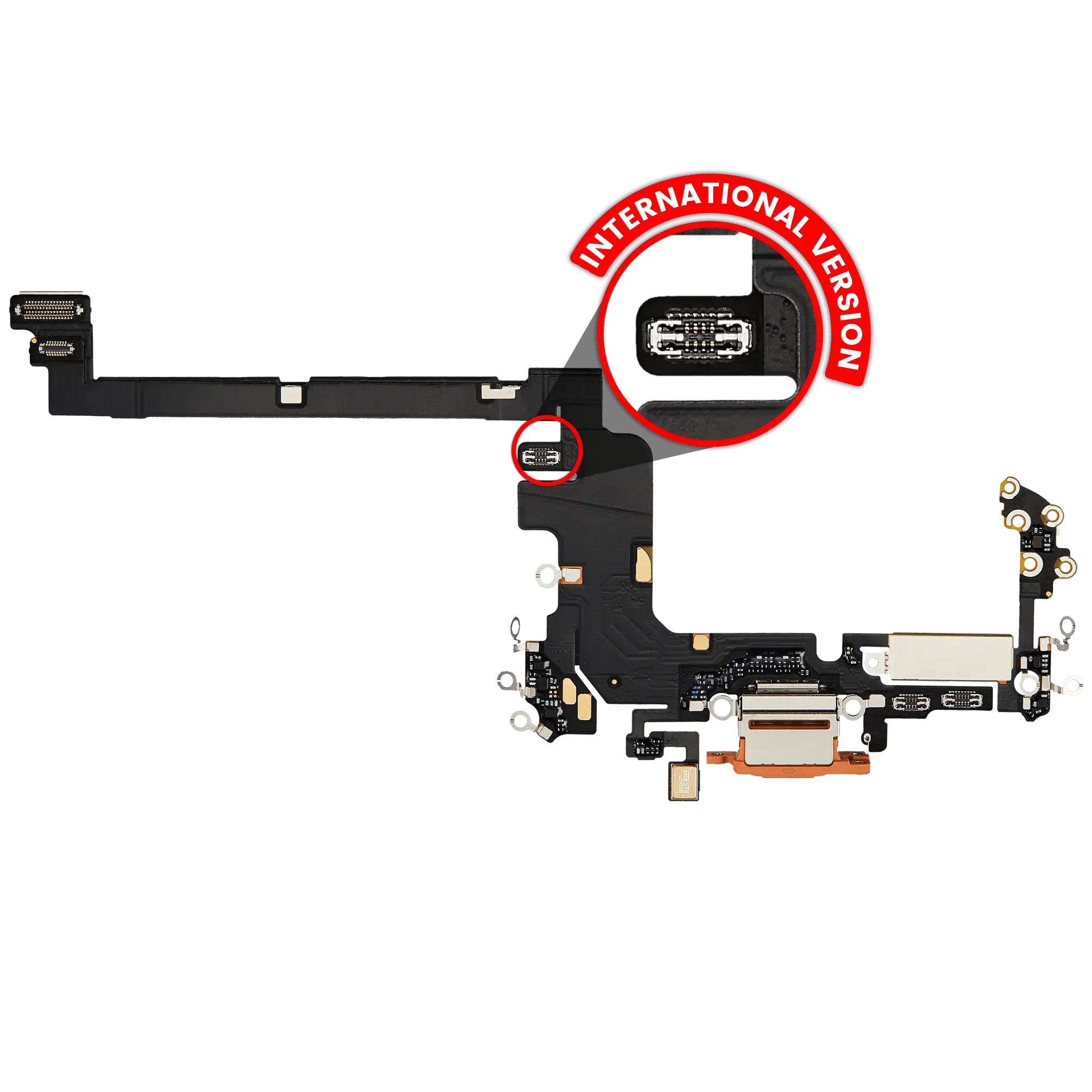 Charging Port Flex Cable For iPhone 17 Pro (Pull) (International Version) (Silver)