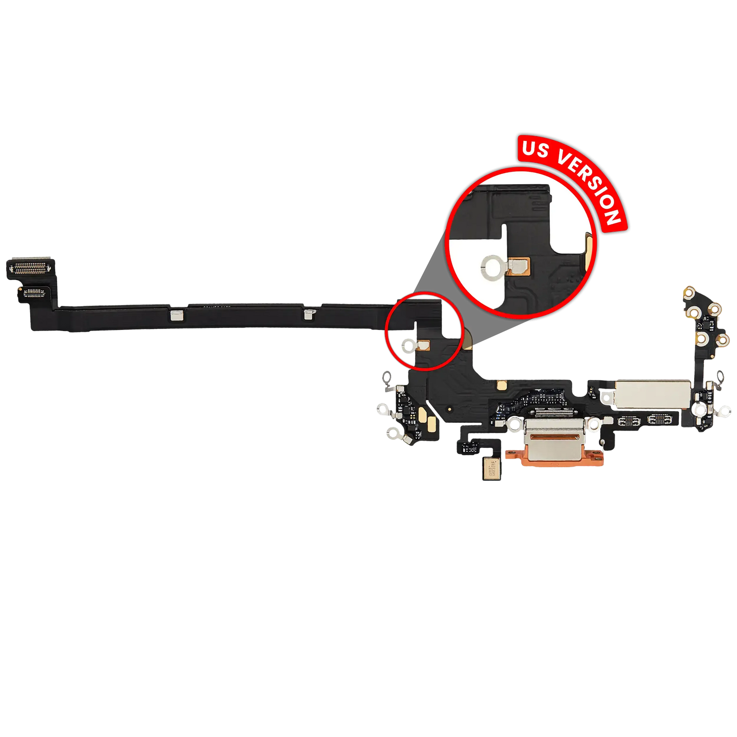 Charging Port Flex Cable For iPhone 17 Pro (Pull) (US Version) (Deep Blue)