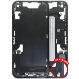 Mid-Frame Housing W/ Charging Port Flex & Small Parts For iPhone 16e (US Version) (Pull) (Black)
