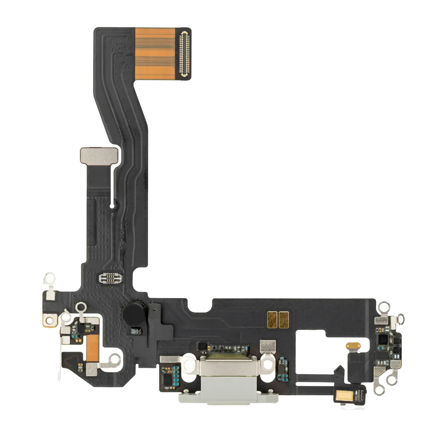 Charging Port Flex Cable For iPhone 12 Pro (Pull) (Silver)