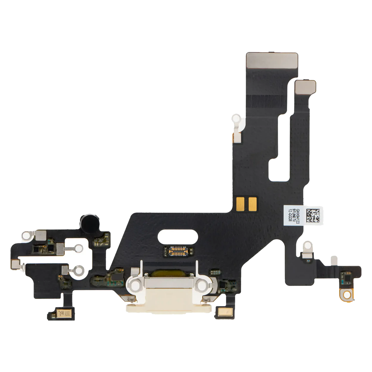 Charging Port Flex Cable For iPhone 11 (White) (Pull)
