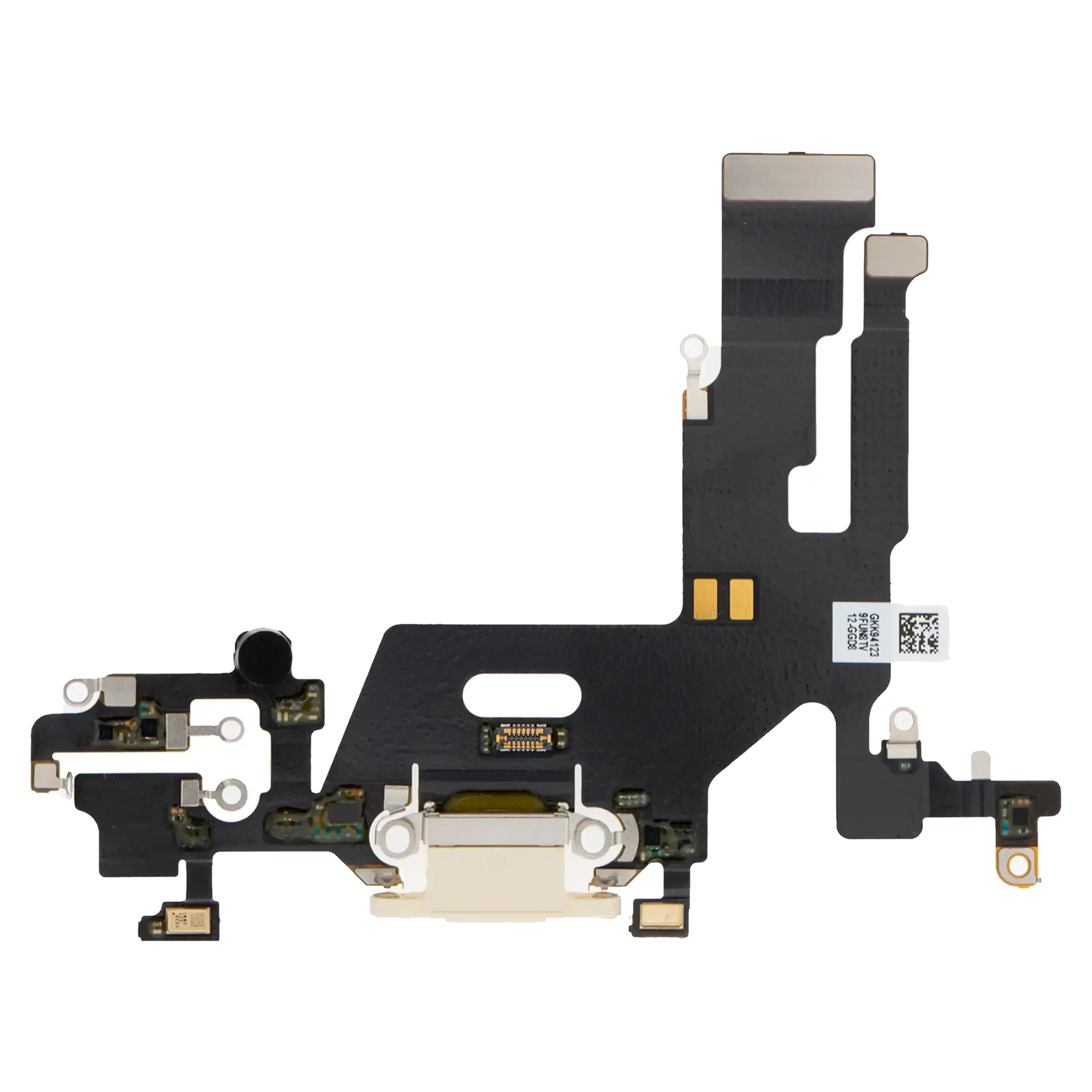 Charging Port Flex Cable For iPhone 11 (White) (Pull)