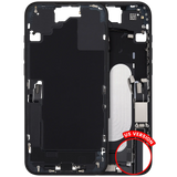 Mid-Frame Housing W/ Charging Port Flex & Small Parts For iPhone 16 Plus (US Version) (Pull) (Black)