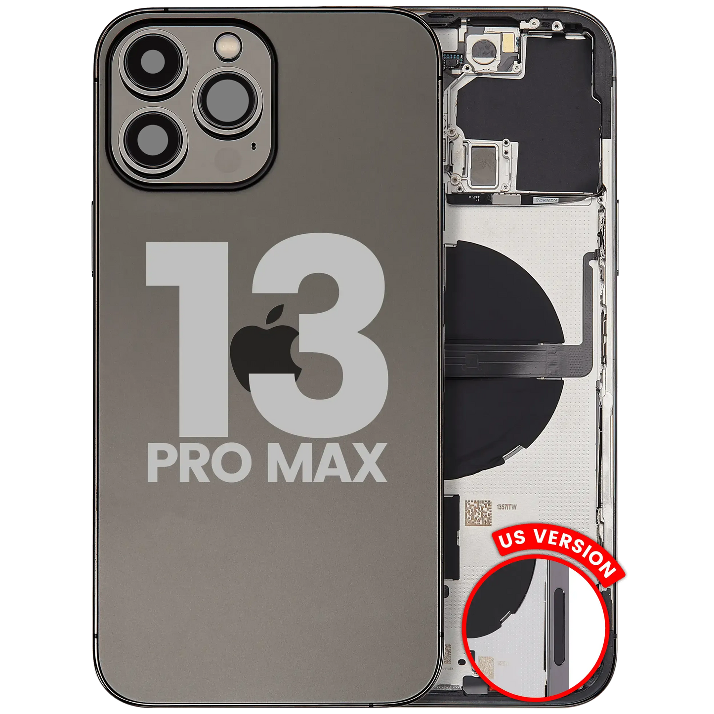 Back Housing W/ Small Parts For iPhone 13 Pro Max (US Version) (Pull) (Graphite)