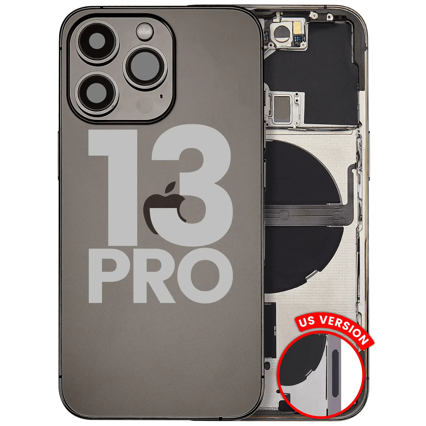 Back Housing W/ Small Parts For iPhone 13 Pro (US Version) (Pull) (Graphite)