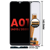 LCD Assembly Without Frame For Samsung Galaxy A01 4G (A015 / 2020) (Global Model) (Micro USB Frame) (Aftermarket) (All Colors)