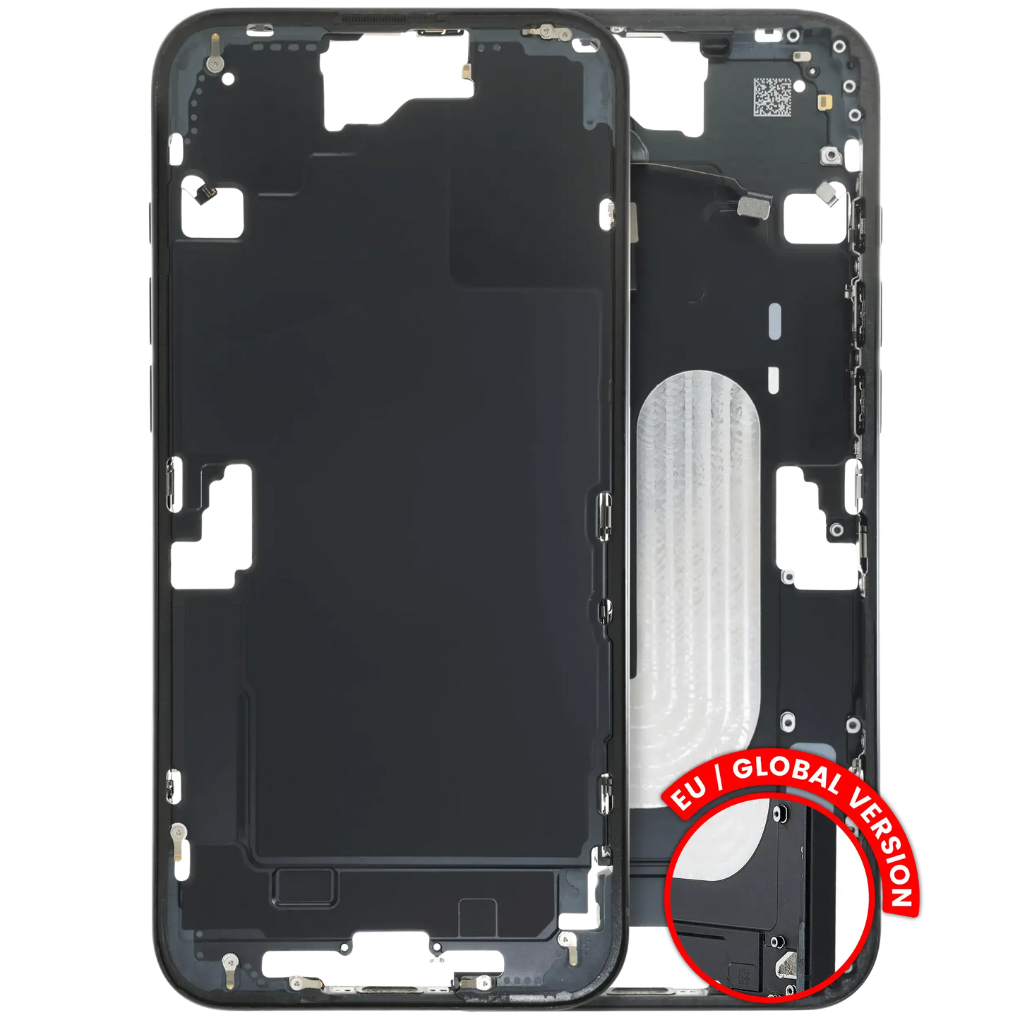 Mid-Frame Housing W/ Small Parts For iPhone 16 Plus (US Version) (Pull) (Black)