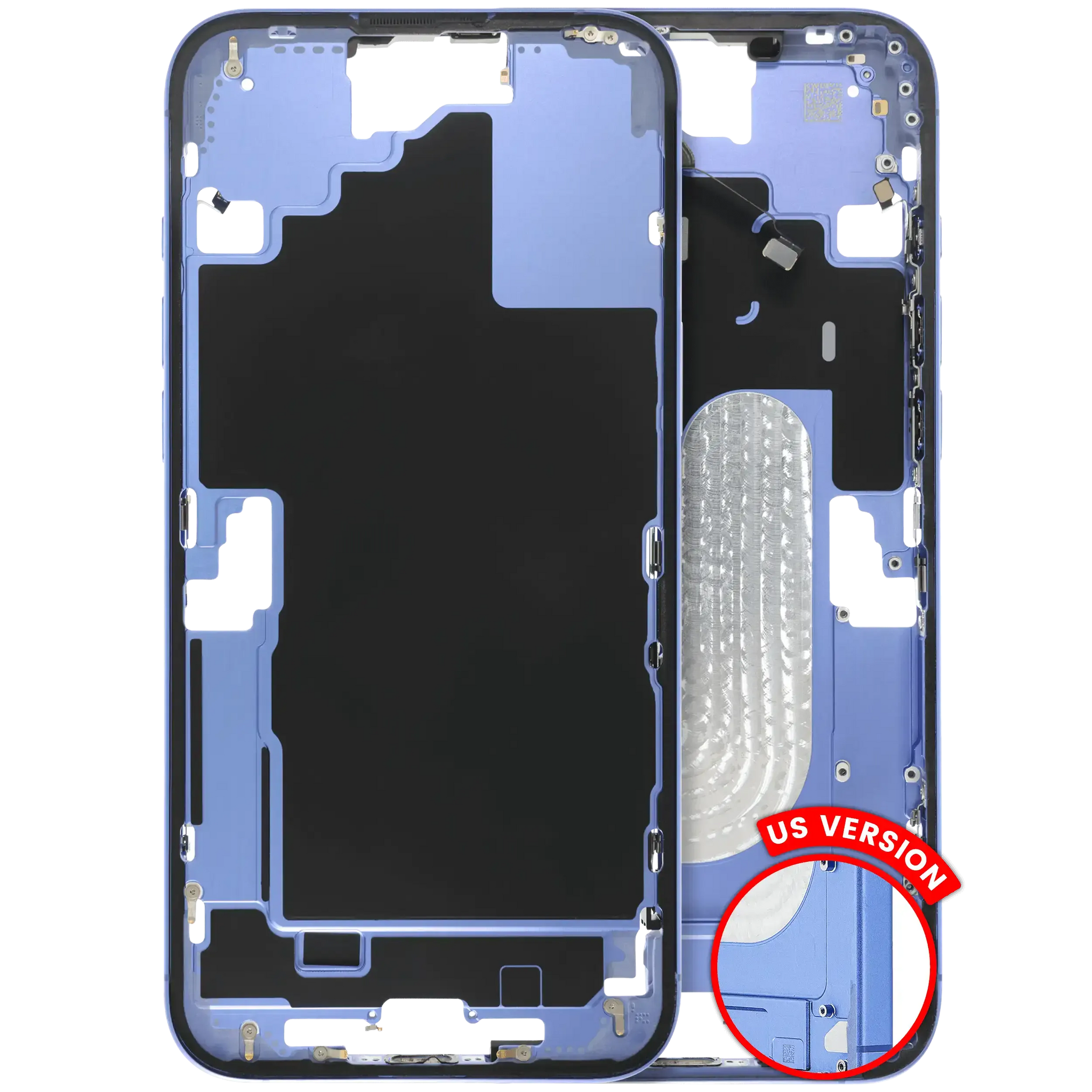 Mid-Frame Housing W/ Small Parts For iPhone 16 Plus (US Version) (Pull) (Ultramarine)