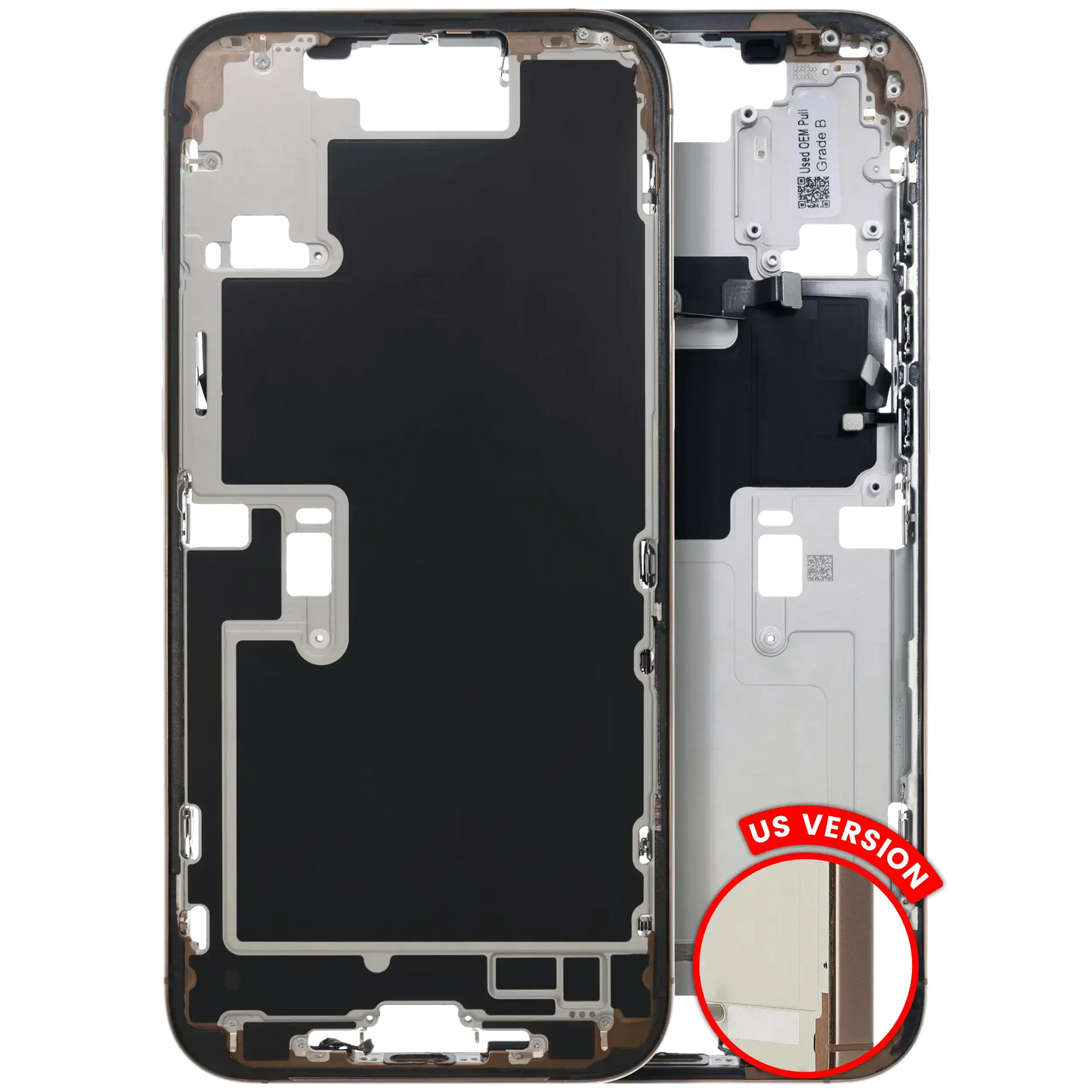 Mid-Frame Housing W/ Small Parts For iPhone 16 Pro Max (US Version) (Pull) (Desert Titanium)