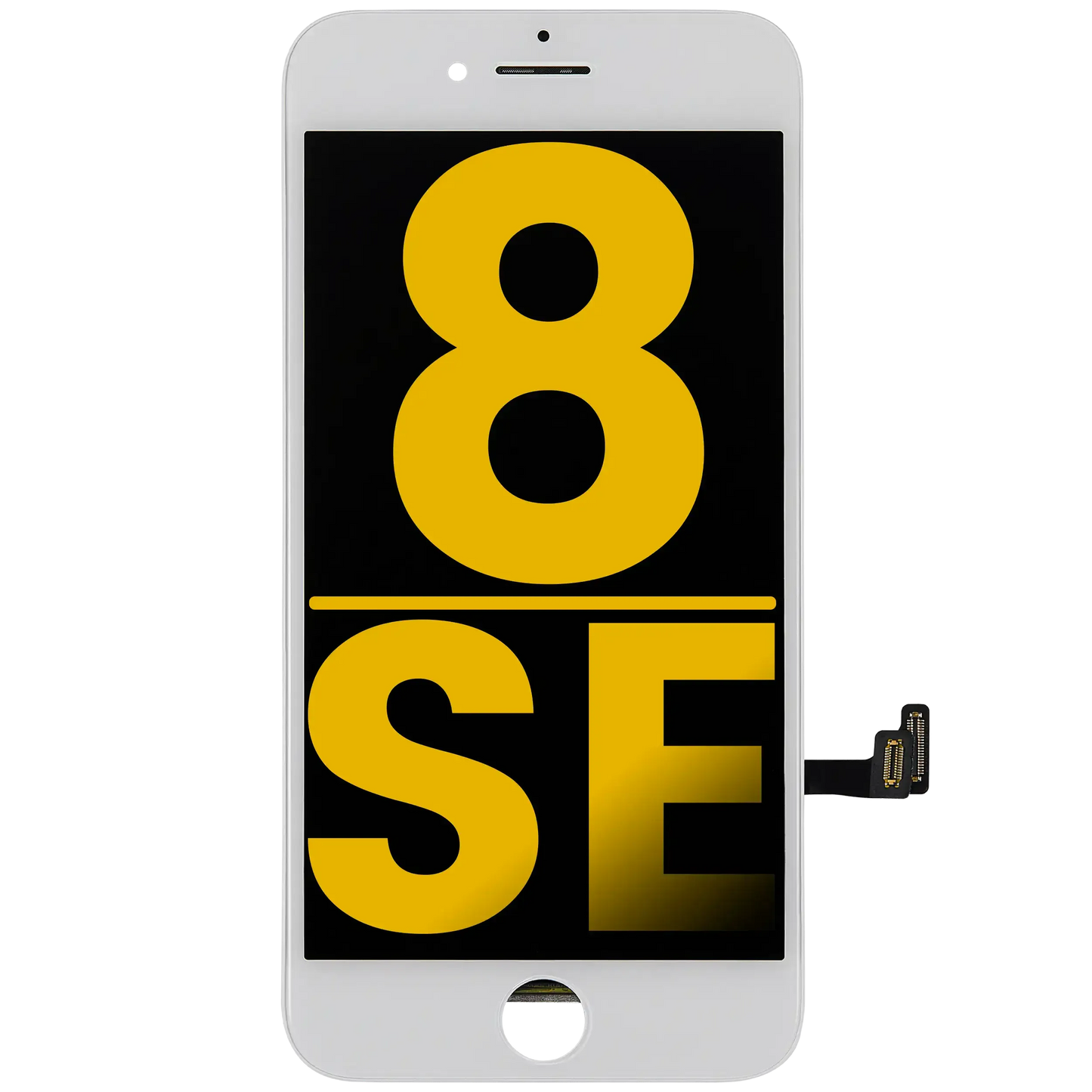 LCD Assembly With Steel Plate For iPhone 8 / SE (2020 / 2022) (Refurbished) (White)