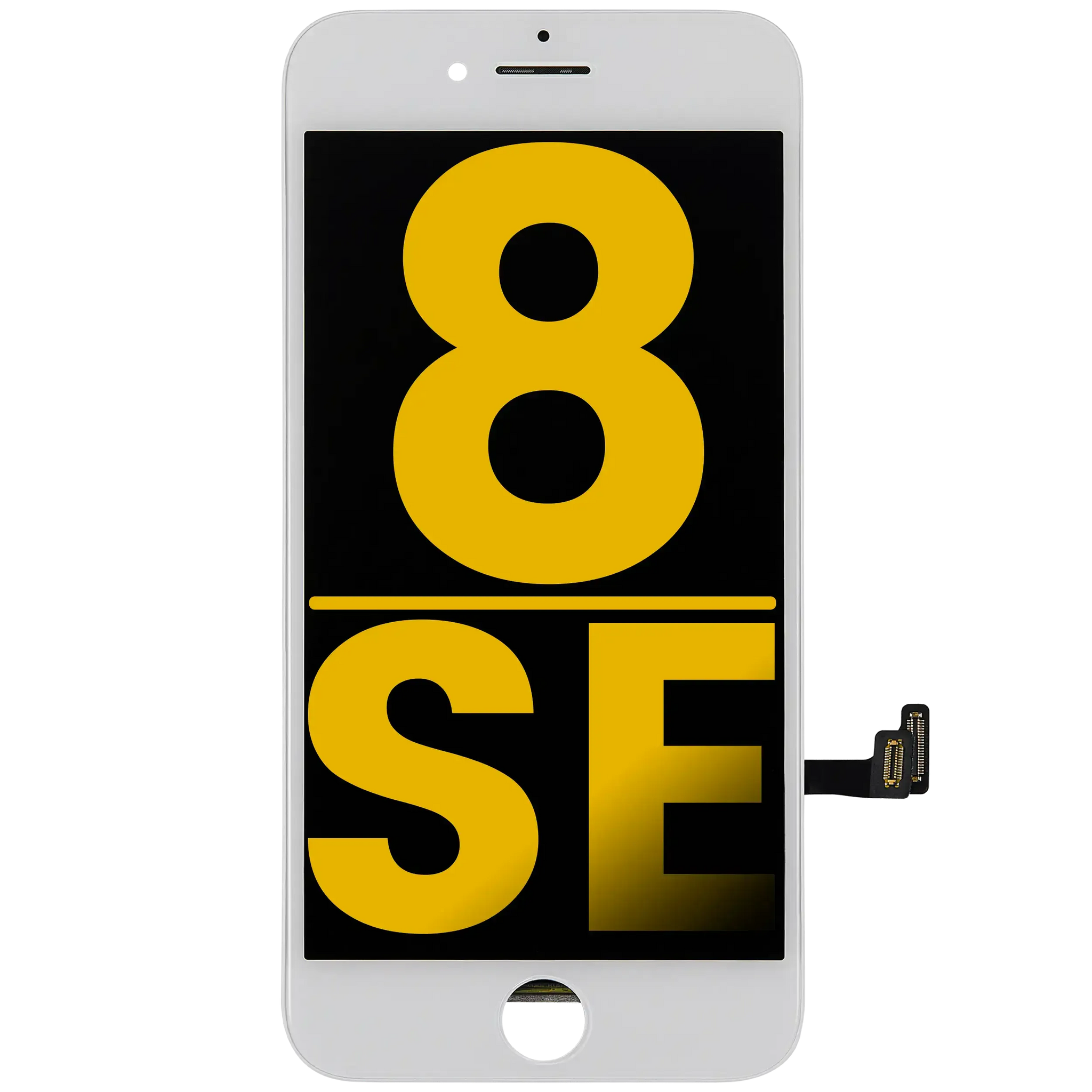 LCD Assembly With Steel Plate For iPhone 8 / SE (2020 / 2022) (Refurbished) (White)