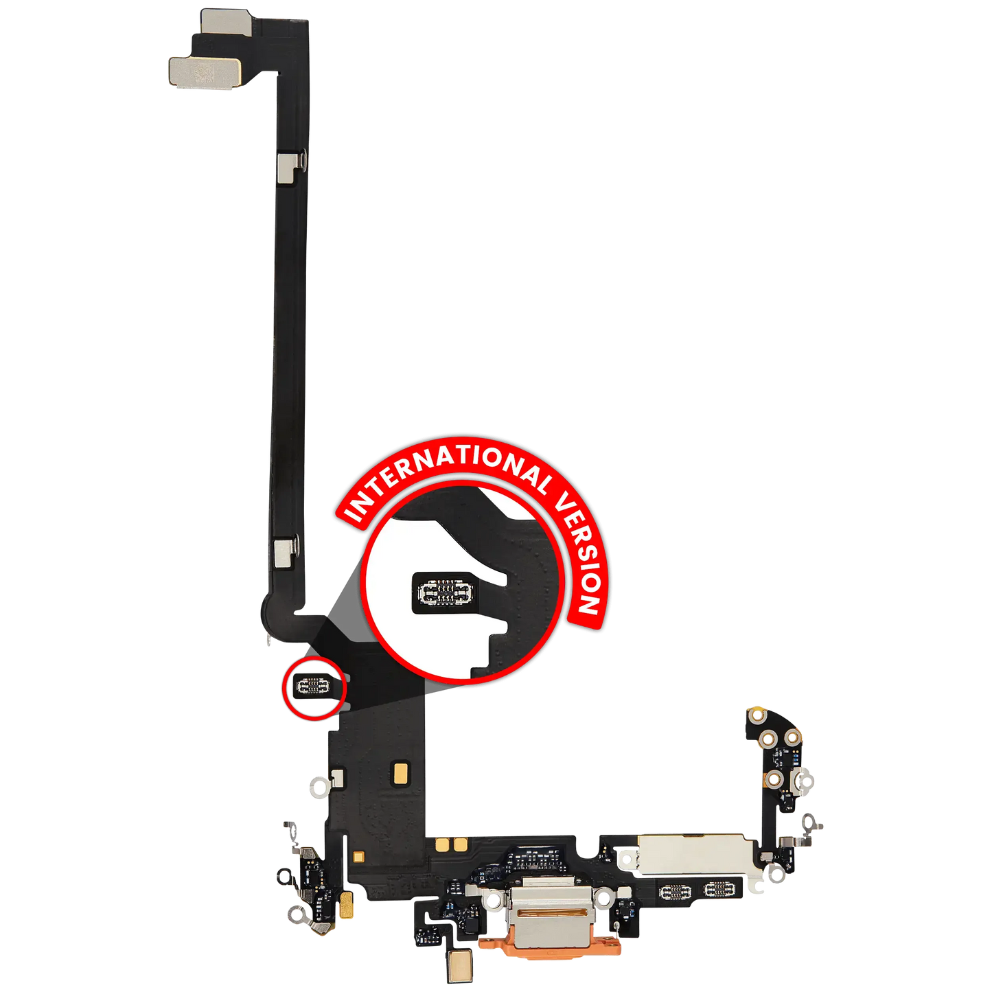 Charging Port Flex Cable For iPhone 17 Pro Max (Pull) (International Version) (Cosmic Orange)