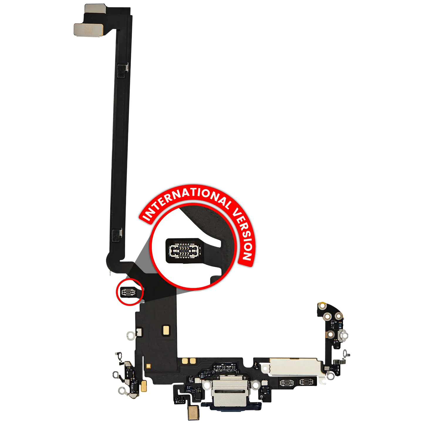 Charging Port Flex Cable For iPhone 17 Pro Max (Pull) (International Version) (Deep Blue)