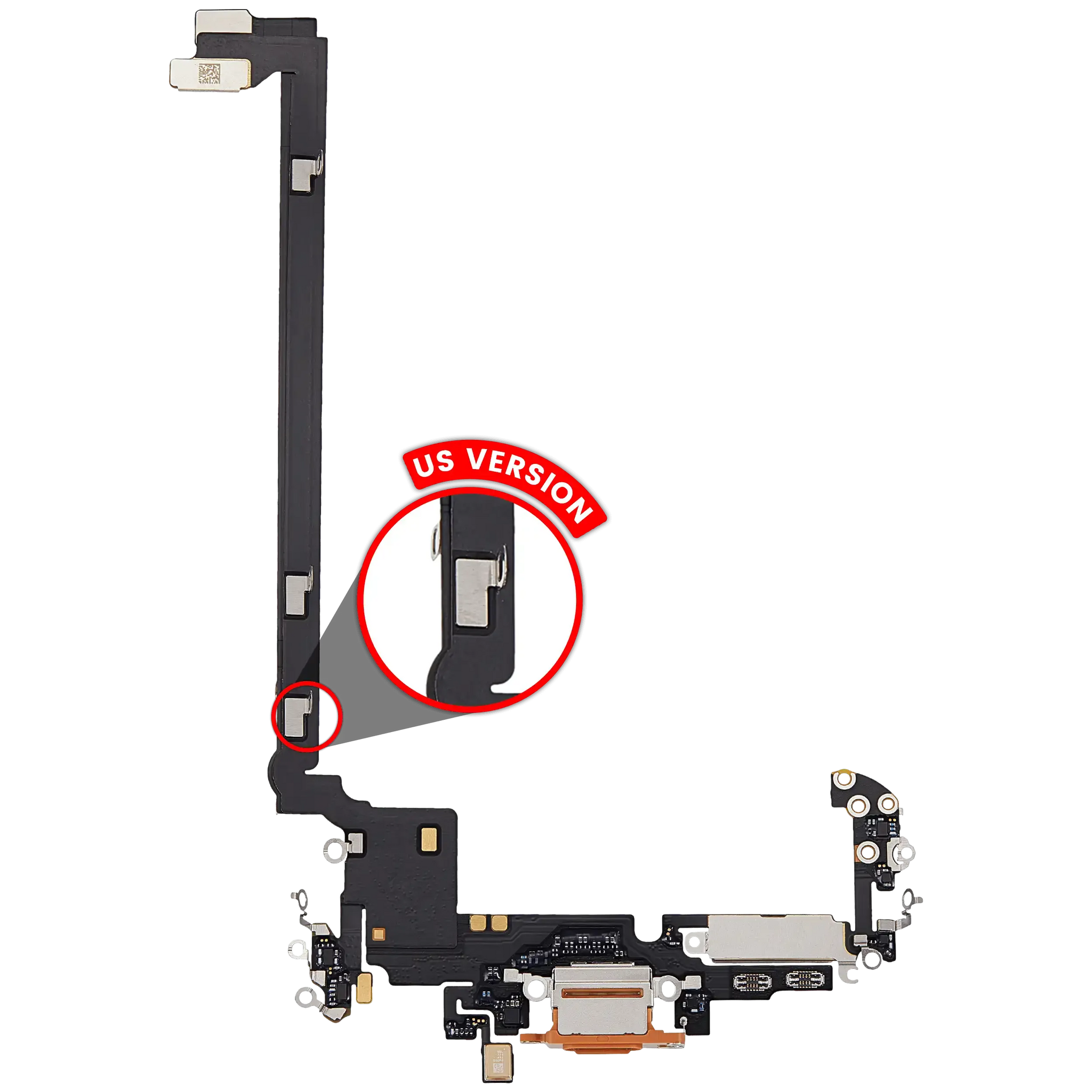 Charging Port Flex Cable For iPhone 17 Pro Max (Pull) (US Version) (Cosmic Orange)