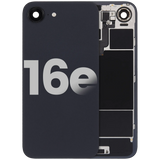 Back Glass w/ MagSafe Magnet & NFC & Flashlight Flex For iPhone 16e (Pull) (Black)