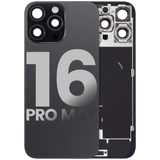 Back Glass w/ MagSafe Magnet & NFC & Flashlight Flex For iPhone 16 Pro Max (Pull) (Black Titanium)