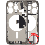Mid-Frame Housing W/ Charging Port Flex & Small Parts For iPhone 15 Pro (US Version) (Pull) (Natural Titanium)