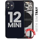 Back Housing W/ Charging Port Flex & Small Parts For iPhone 12 Mini (EU / Global Version) (Pull) (Black)
