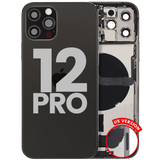 Back Housing W/ Charging Port Flex & Small Parts For iPhone 12 Pro (US Version) (Pull) (Graphite)
